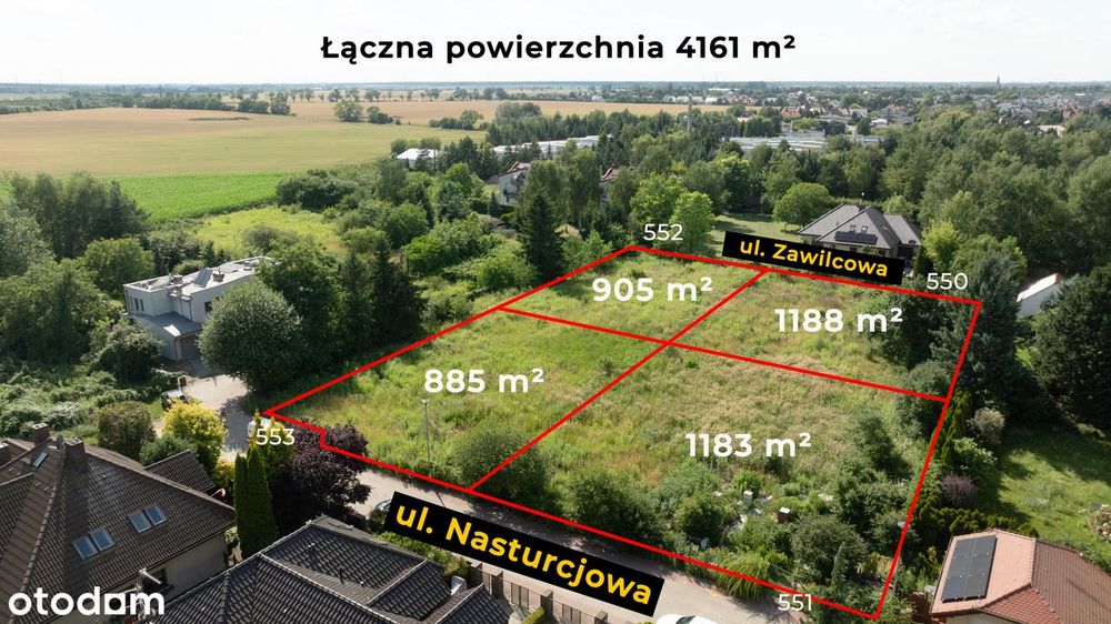 Poznań Os. Kwiatowe | Kompleks 4 działek 4161m² lub osobno
