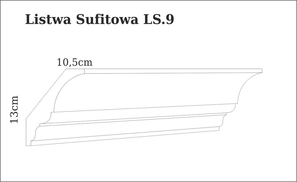 LS.9 Listwy sufitowe XPS. Tanie, lekkie i łatwe w montażu. Dostawa 48h
