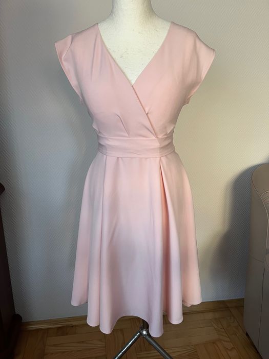 Sukienka MIDI dekolt v - wesele, Komunia