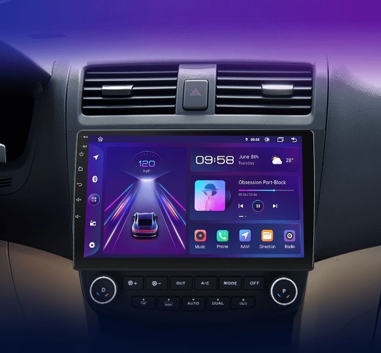 Radio Android 9” CarPlay Android Auto – Honda Accord 7 2003–2008 PL