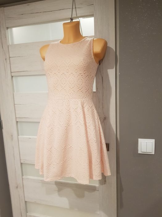 Sukienka 36 pudrowy róż