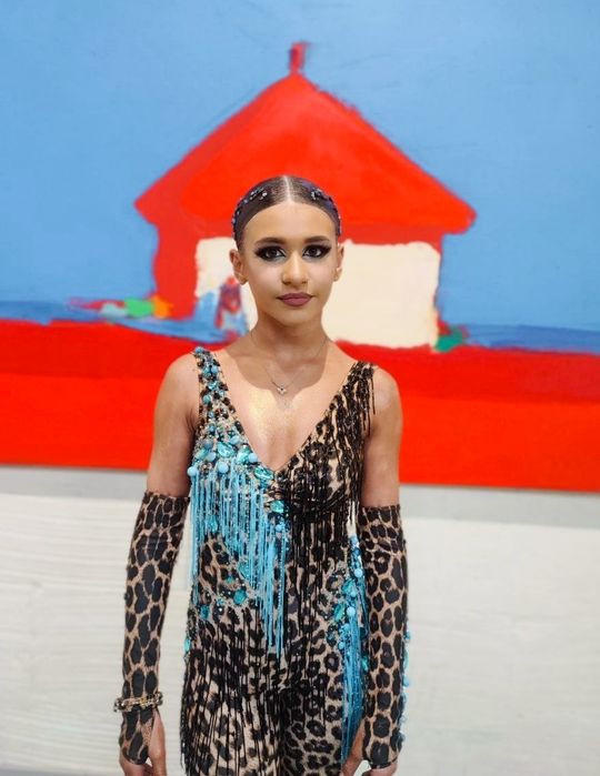 Сукня латина юніори Комбінезон Комплект Плаття для бальних танців