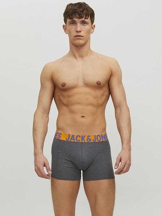 JACK & JONES Męskie Bokserki Trunks 3-Pak M Płaskie Szwy Bawełna