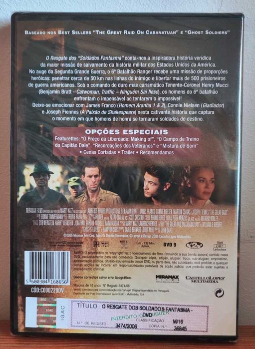 O Resgate dos ''Soldados Fantasma'' - The Great Raid - 2005 - DVD