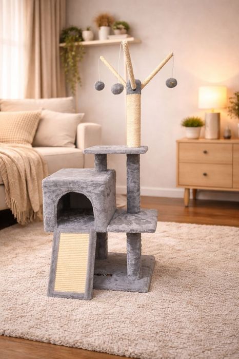 Solidny Drapak Dla Kota Z Piłeczkami