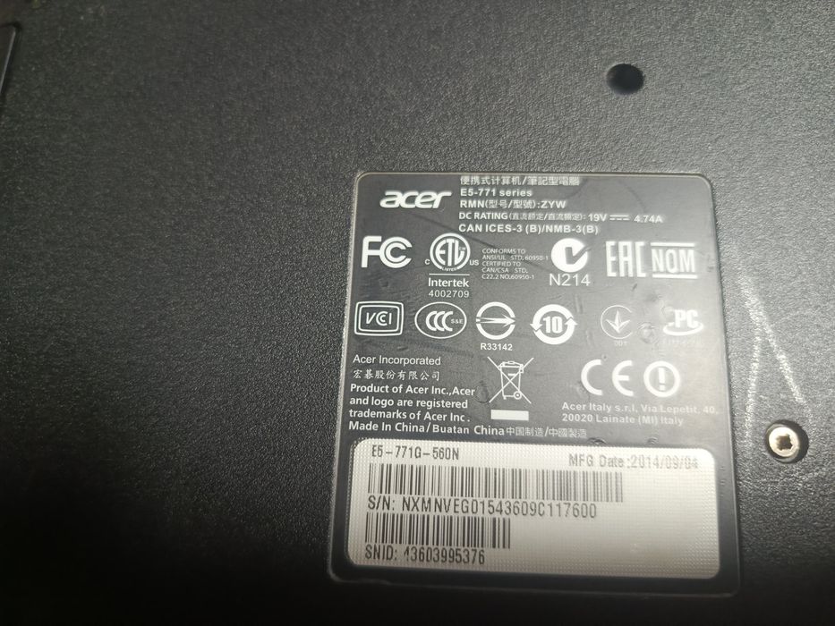 Ноутбук ACER ES-771 з Німеччини
