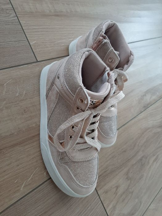 Buty złote jesień wiosna trampki 34