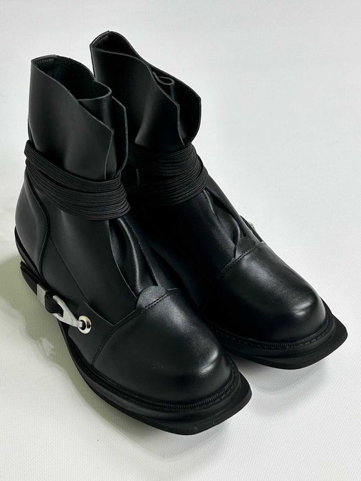 Черевики козаки чорні авангард черные казаки Indie sleaze Hedi Slimane