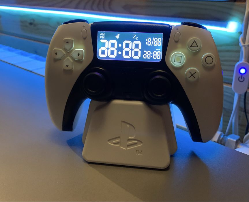 Budzik Paladone PlayStation white PS5 Controller Pad wyświetlacz gra