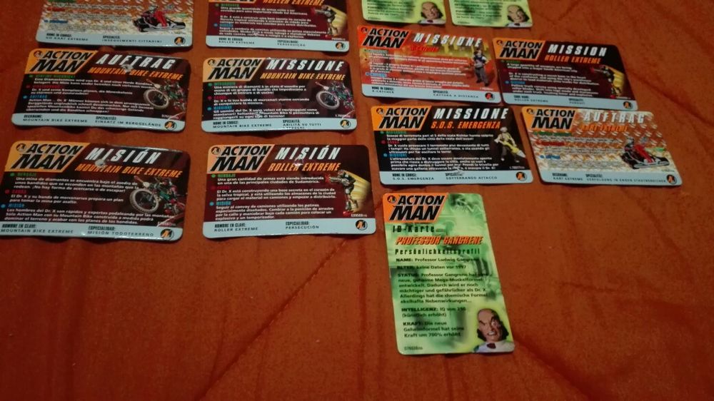 Cartões de Missões Action Man 1997