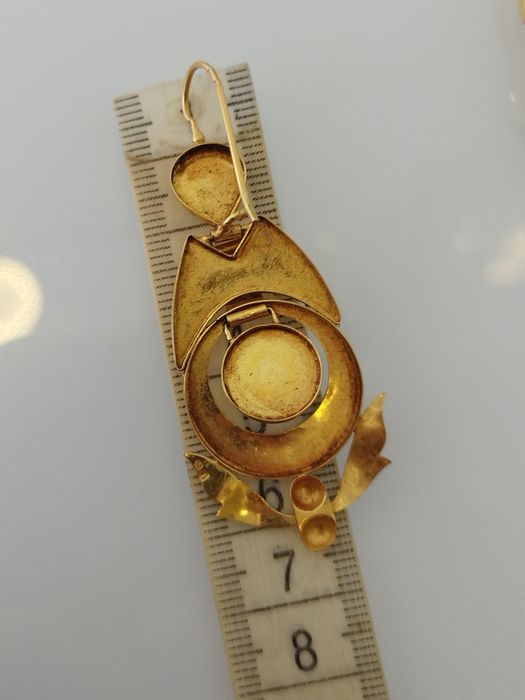 Brincos em ouro de 19,2kt