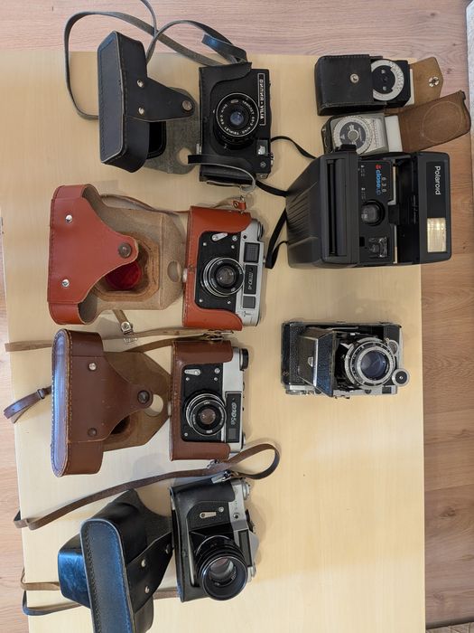 Фотоапарати Polaroid 636, Москва5, зеніт-е, фед 4, фед5в, Вілія