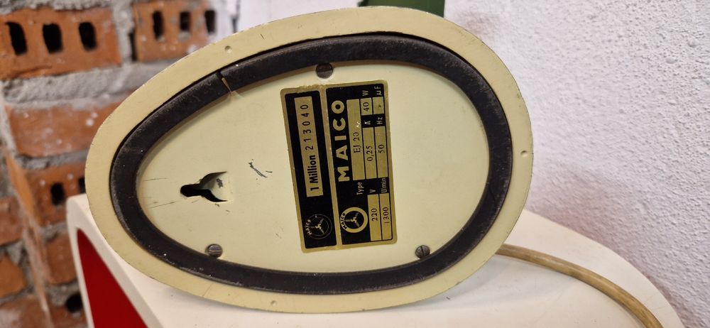 Maico EJ20 wentylator biurkowy metalowy vintage