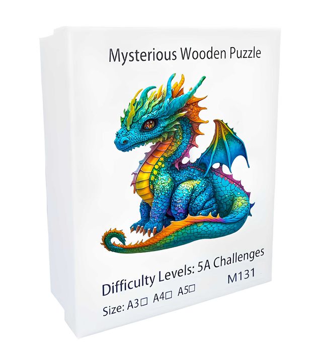 PUZZLE SMOK UKŁADANKA 3D dla dzieci dorosłych piękna ozdoba na ścianę