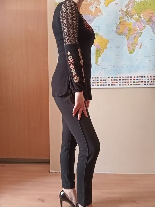 Bluzka Gothic gotycka haft koronka