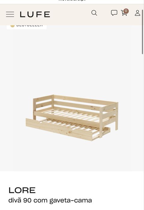 Cama Madeira LUFE c/ Colchão