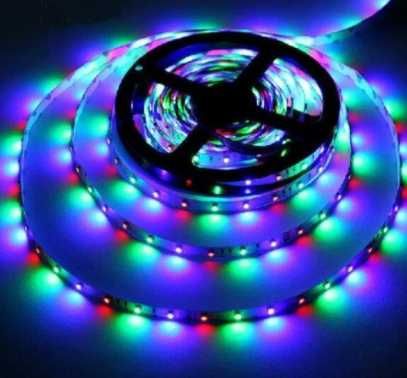 Лента диодная RGB 5 метровая, влагостойкая