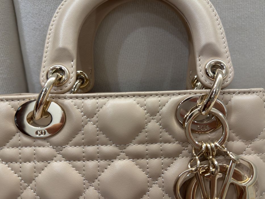 Bolsa dior, cor bege lady dior