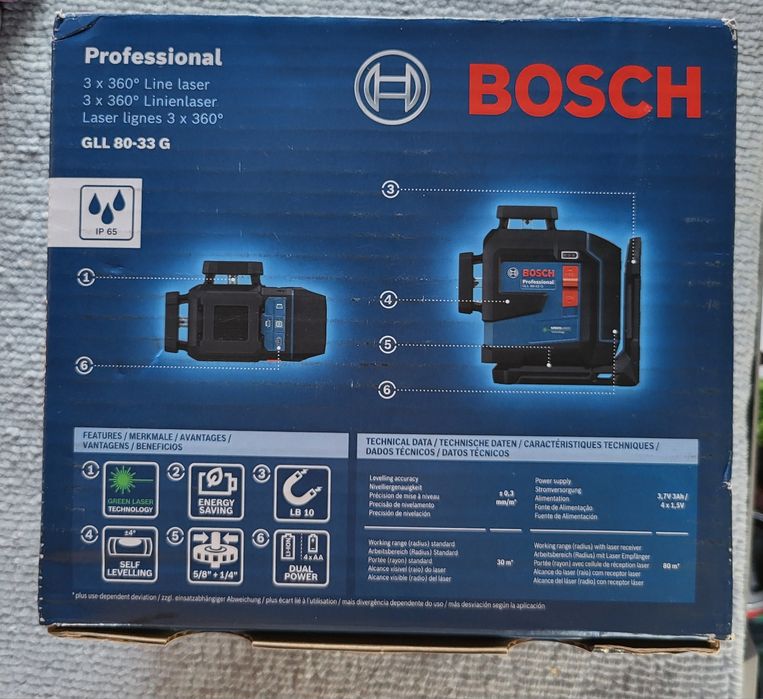 Laser liniowy Bosch Professional GLL 80-33 G