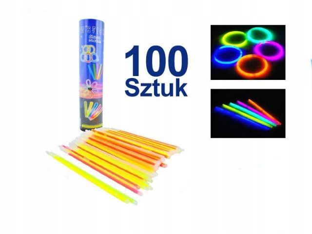 Świecące pałeczki opaski Światło chemiczne 100szt