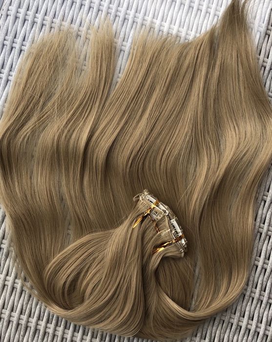 Premium Ultra włosy doczepiane, orzechowy blond, długie 56 cm 327.