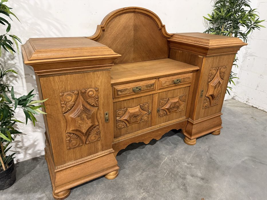 Piękny dębowy kredens bufet lite drewno super stan dowóz wysyłka