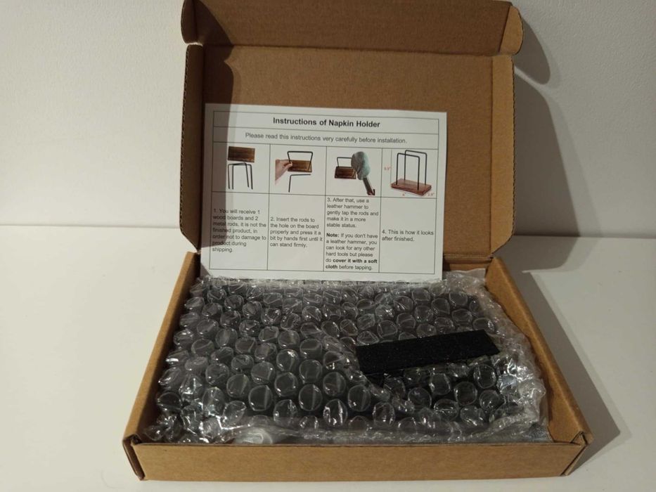 Stojak Na Serwetki Metalowy Elegancki (czarny)