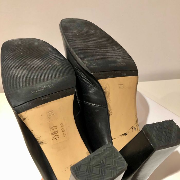 Sapatos pretos de pele tam.38 (novos)