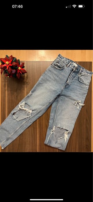 Spodnie dzinsowe zara S boyfriend mom fit