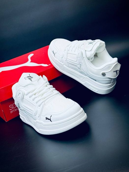 Puma кроссовки белые мужские летние / кросівки білі чоловічі Пума Літо 2026 Топ Кроссовки мужские пума с кожы/puma летние белые/пума мужские кожаные