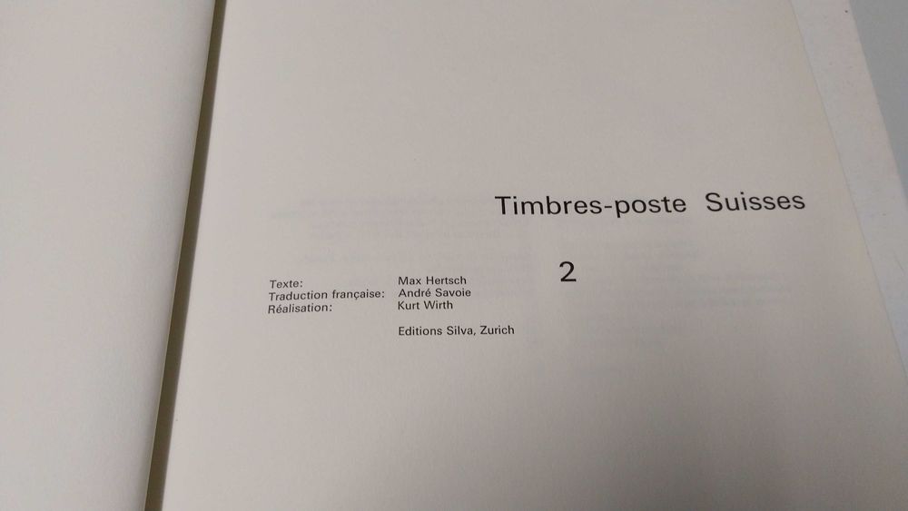 Timbres-Poste Suisses Vol 2 - livro filatélico sobre selos da Suiça