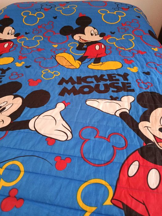 Colcha Edredon meia estação Mickey