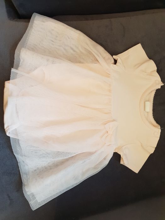 Elegancka tiulowa sukienka z body, H&M, 68