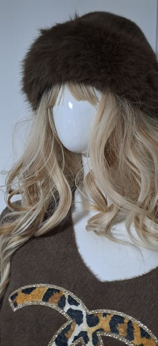 Czapka futerkowa czekoladowa