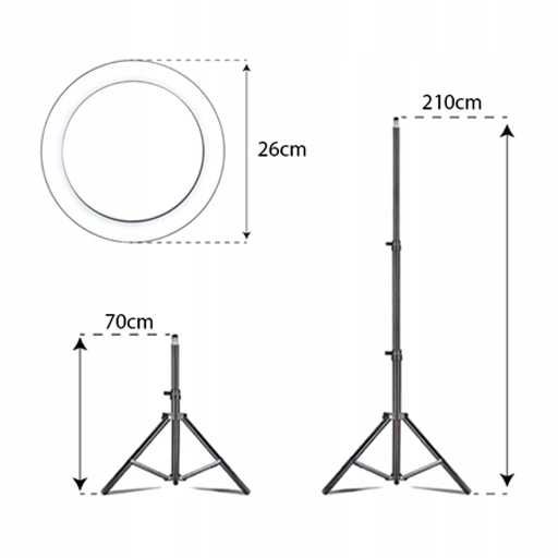 LAMPA pierścieniowa LED uchwyt na telefon statyw ring do nagrywania