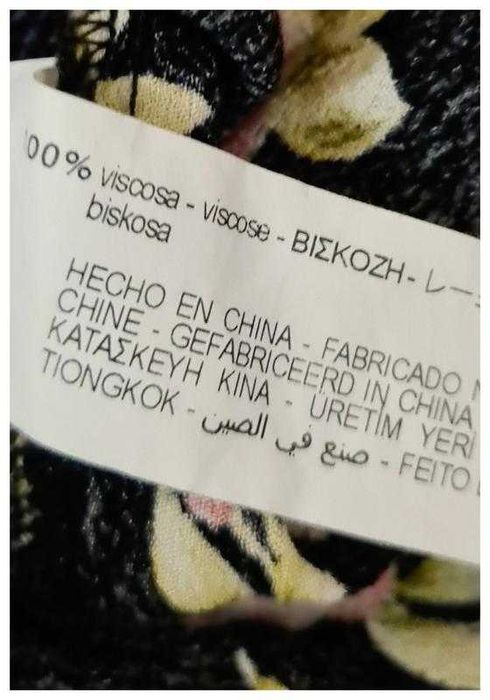 Платье в цветочный принт натуральное Zara вискоза, р. 46-48