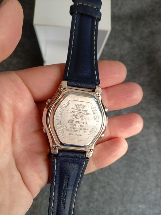 Годинник Casio Edifice Blu, синій, мультифункції, чоловічий, жіночий