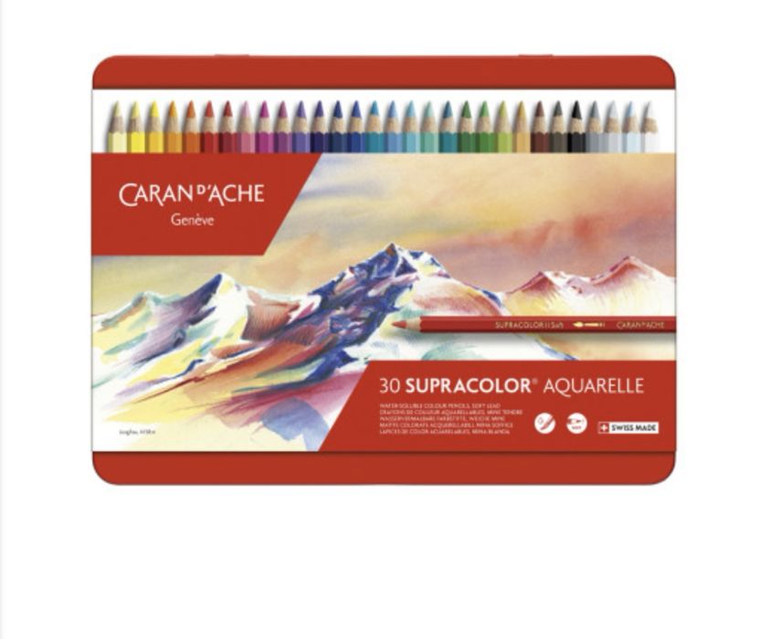 Набор акварельных карандашей Caran d'Ache Supracolor 30, 40 цв