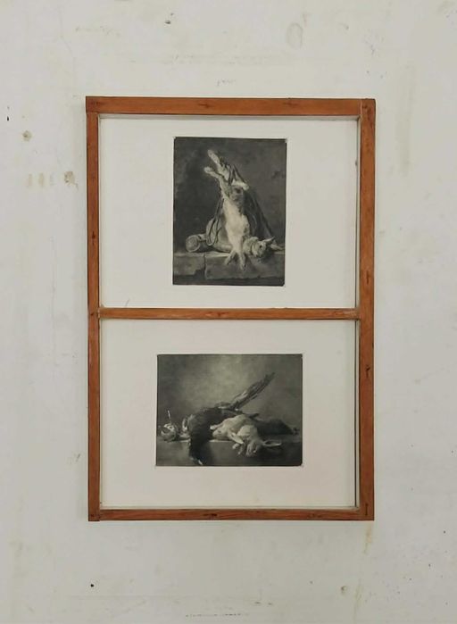 Gravuras icónicas com motivos de Caça, do mestre francês da natureza-morta, Chardin