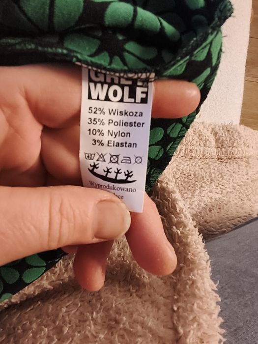 Vintage zielono-czarna sukienka Grey Wolf ¹²⁰