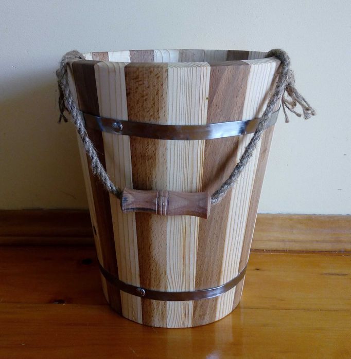 Ведро из дерева для бани (сауны) на 8-12л.Ручная работа