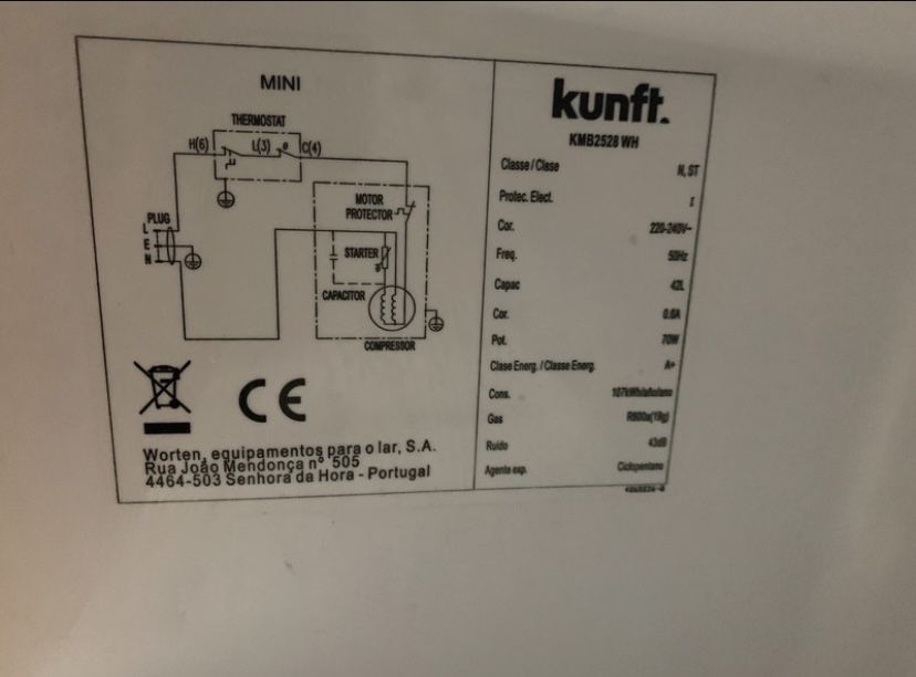Mini frigorífico Kunft