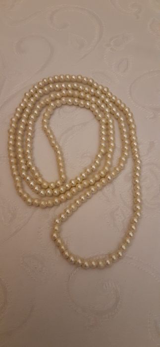 Korale perłowe długie 120cm