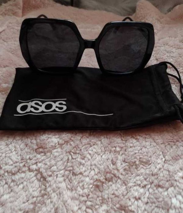 ASOS/ Ekskluzywne, duże, czarne okulary przeciwsłoneczne/NOWE