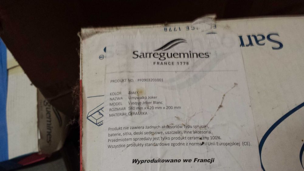 sprzedam umywalki wpuszczane