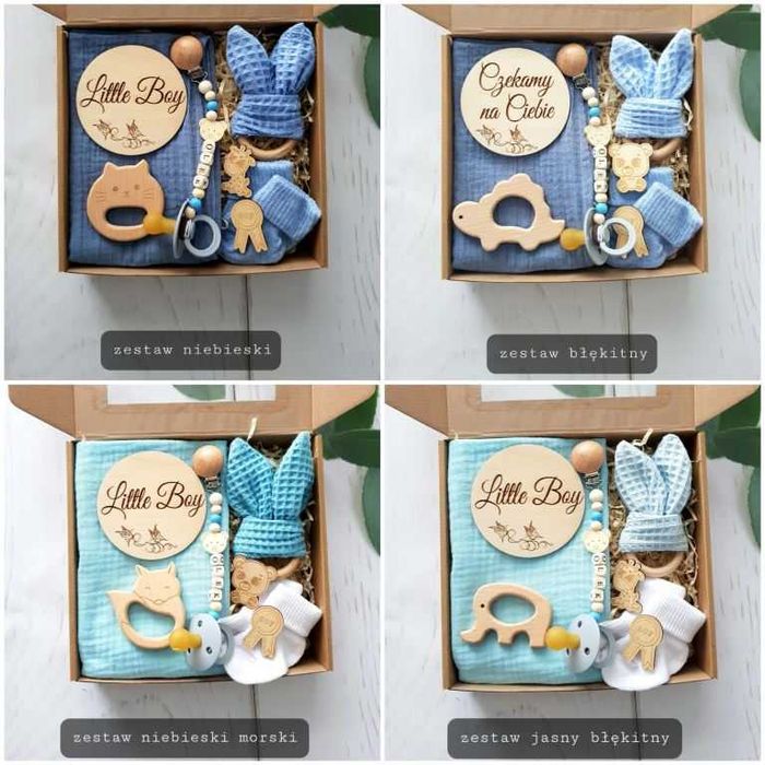 Prezent dla niemowlaka Gift Box Baby Shower KOLORY