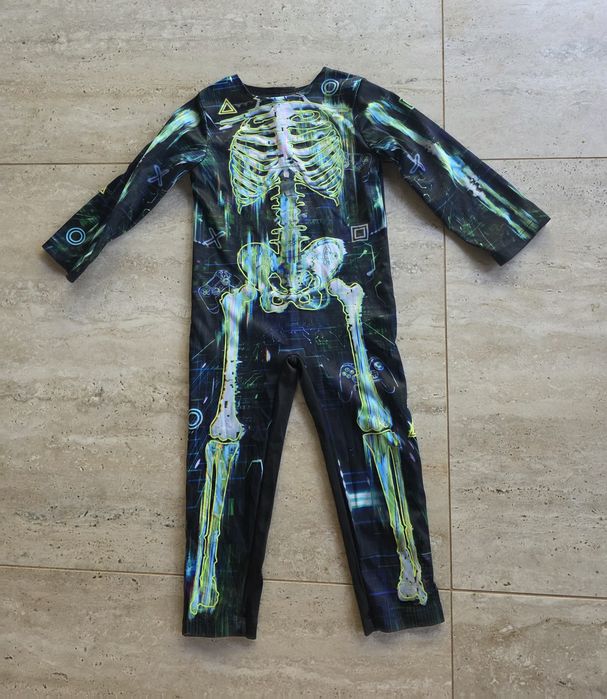 Strój 152 kostium przebranie szkielet kości kościotrup halloween andrzejki