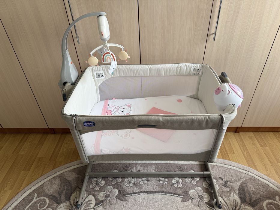 Дитяче ліжко Chicco Next 2 Me Magic Evo для дівчинки