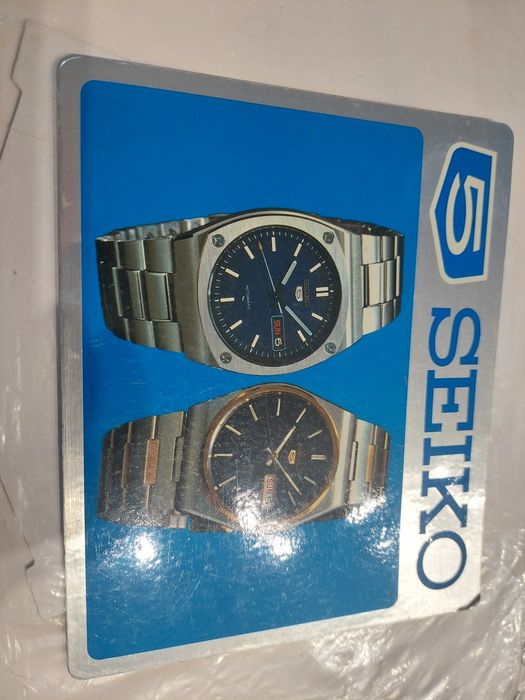Seiko 5 vintage painel publicitário e autocolante