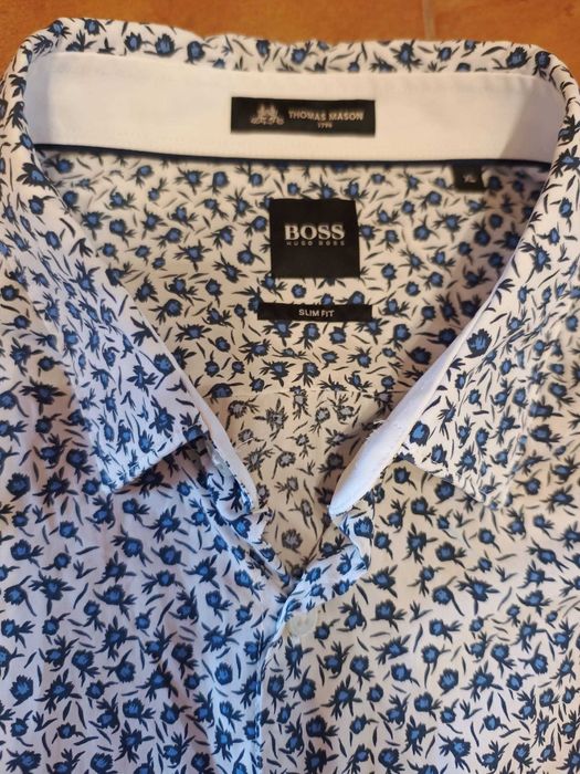 Koszula Premium HUGO BOSS x Thomas Mason Slim Fit XL Jak Nowa